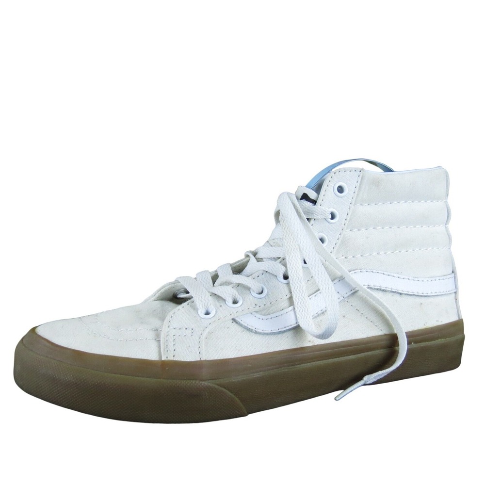 VANS Men's High Top‎ Sneaker White Fabric Size 7.5 Medium  Used 2025